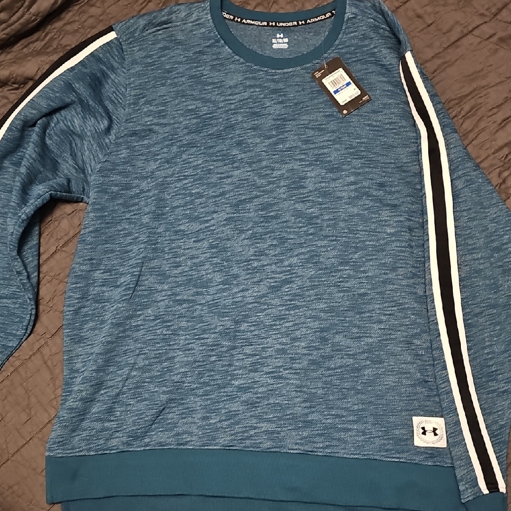 NWT Under Armour Blue Crewneck Sweater with Athletic Style